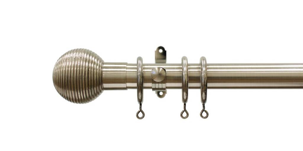 Apollo 35mm Antique Bronze Reeded Ball Finials