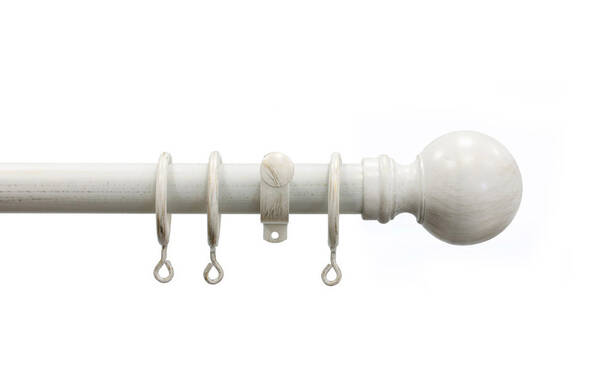 Vibe 28mm Cream Gold Pole with Ball Finials