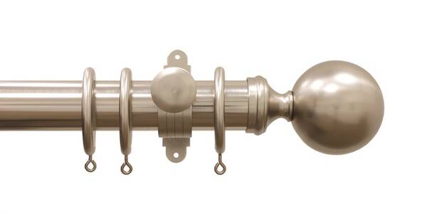 Seville 45mm Steel with Smooth Ball Finials