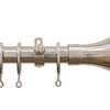 In this image, the magna 28mm a sleek and modern stainless steel curtain rod takes center stage. The rod stretches across the frame, displaying a minimalist design that adds a touch of sophistication to any interior space. At one end of the rod, a single hook is visible, ready to hold up curtains or drapes with elegant efficiency. The rod is flawlessly crafted, showcasing its durable construction and smooth surface. It exudes a sense of contemporary style, making it a stylish addition to any room. The simplicity of the rod's design allows it to seamlessly integrate into any décor, whether it be a cosy living room or a trendy office space.