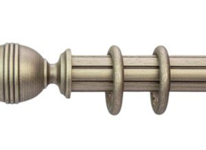 Capri 50mm Dark Pearl Ribbed Ball Finial