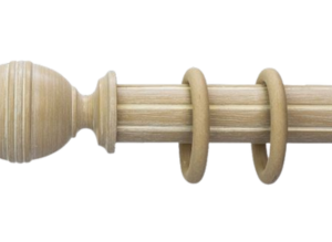 Capri 50mm Old White Pole Ribbed Ball Finials
